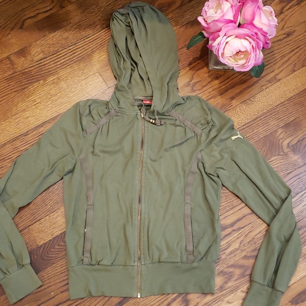 Puma Size S Green Workout Jacket